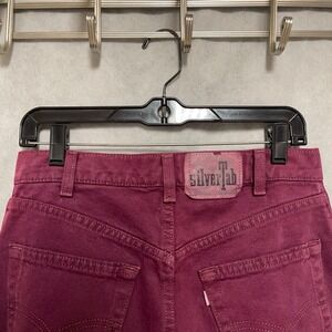 VTG Levi's Silvertab Jeans Men 29X34 Maroon Baggy‎ Loose Wide Leg Skater 90 USA